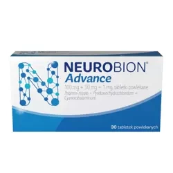 Neurobion Advance 100 mg + 50 mg +1 mg,witaminy B, 30 tabletek