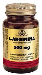 SOLGAR L-ARGININA 500MG 50 KAPSUŁEK
