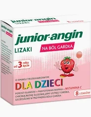 Junior-Angin, lizaki na ból gradła, 8 sztuk