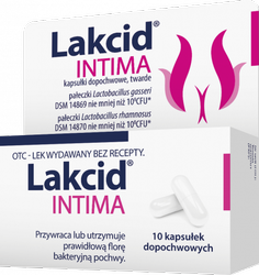 LAKCID INTIMA,infekcje intymne,10KAPS.DOPOCHWOWYCH