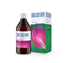 Diclostim , diklofenak, płyn do płukania gardła, jamy ustnej, 150 ml
