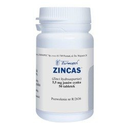 ZINCAS 5,5 MG JONÓW CYNKU 50 TABLETEK