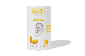 Haspro Universal Tube 50, stopery do uszu, 50 par (kolor żółty)