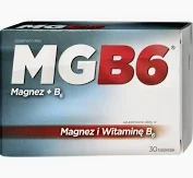 MGB6, mleczan magnezu + witamina B6, 30 tabletek (Aflofarm)