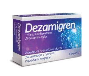 Dezamigren 12,5 mg, lek na migrenę, 6 tabletek