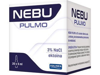 Nebu Pulmo, 3 % roztwór do inhalacji z ektoiną, 20 ampułek