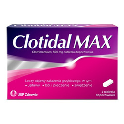 Clotidal Max 500 mg, tabletka dopochwowa, 1 sztuka