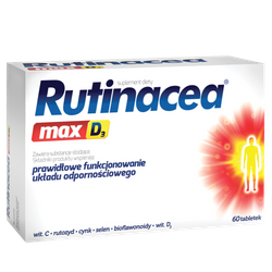 Rutinacea Max D3 60 tabletek, data ważności 30.01.26