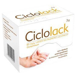 Ciclolack 80 mg/ g, lakier do paznkoci, na grzybicę 3 g