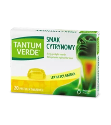 Tantum Verde, smak cytrynowy, 20 pastylek do ssania