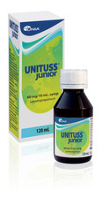 Unituss Junior 60 mg/10 ml,  syrop na suchy kaszel, 120 ml