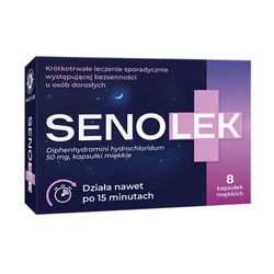 SENOLEK 50MG, na sen, 8KAPSUŁEK