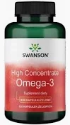 SWANSON OMEGA 3 HIGH CONCENTRATE 120KAPSUŁEK