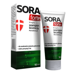SORA Forte, szampon leczniczy przeciw wszawicy, 50 ml