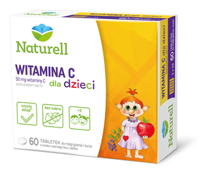 NATURELL WITAMINA C DLA DZIECI 60TABL.(BEZ,JABŁKO)