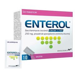 Enterol 250 mg, probiotyk, 10 saszetek (import)