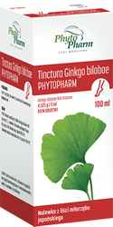Tinctura Ginkgo Bilobae, miłorząb, 100 ml (Phytopharm)