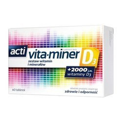 ACTI VITA-MINER D3 60 TABLETEK, data ważności 11.26