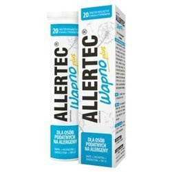 Allertec Wapno Plus 20 tabletek musujących, data ważności 04.26