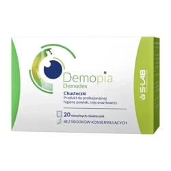 Demopia Demodex chusteczki do higieny powiek, rzęs, twarzy, 20 sztuk