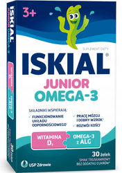 Iskial Junior Omega-3, żelki, 30 sztuk