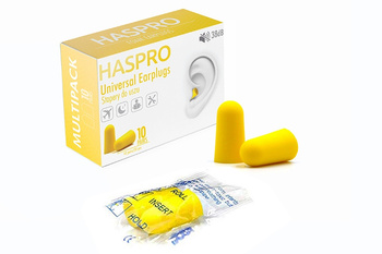 Haspro Universal Multi10, stopery do uszu, 10 par (kolor żółty)