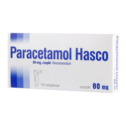 Paracetamol Hasco 80 mg, czopki, 10 sztuk