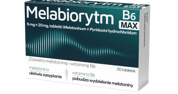 Melabiorytm B6 Max, 6 mg melatoniny z witaminą B6, 30 tabletek